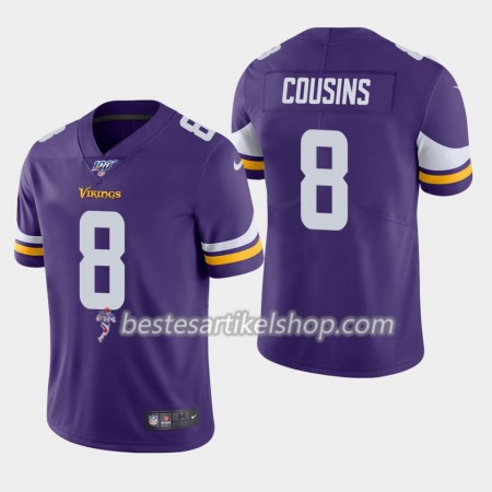 Herren Minnesota Vikings Trikot Kirk Cousins 8 Nike Lila I 100th